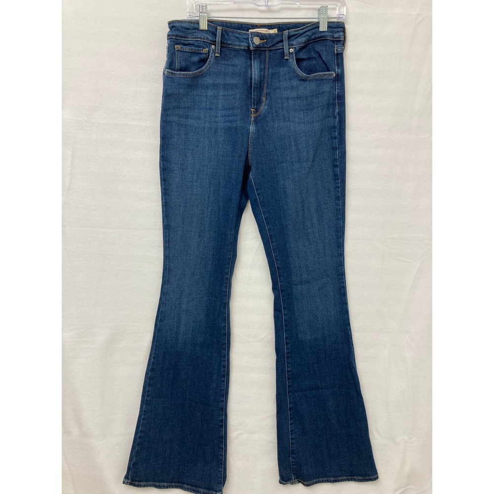 Levi's Womens High Rise Flare Jeans size 31 Blue Denim Stretch Western